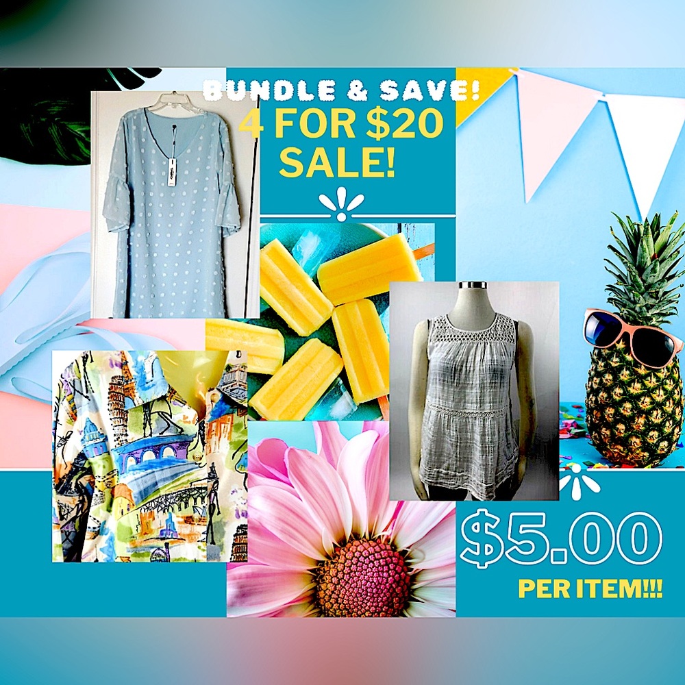 $5 Sale! 4 for $20. Bundle & Save!